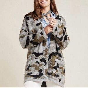 Anthropologie Vera Camo Cardigan sweater women’s XS